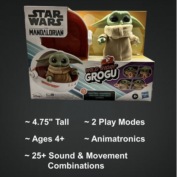 STAR WARS Wild Ridin' Grogu The Child Baby Yoda Animatronics Toy - Picture 2 of 5